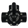 CMP 3-Way Diverter Valve, 2" S X 2.5" SPGT, Black CPVC -Pool Supplies Store 25913 204 000 5