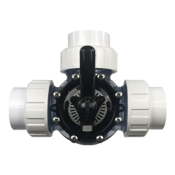 CMP 3-Way Diverter Valve, 2" Clear PVC With Unions -Pool Supplies Store 25923 209 000 5