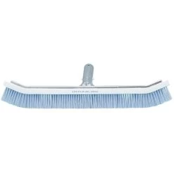A&B Brush Manufacturing 18" Tile Scrubber Curved Deluxe Wall Brush, White Aluminum Back, Blue Nylon Bristle
