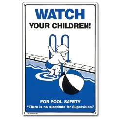 Poolmaster 12" X 18" Watch Your Children Sign