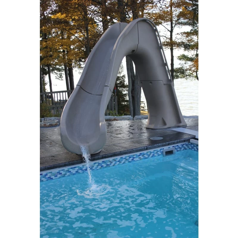 Global Pool Products Tidal Wave Pool Slide, Grey With Light Package, Right Turn 8 Global Pool Products Tidal Wave Pool Slide, Grey With Light Package, Right Turn - Image 6