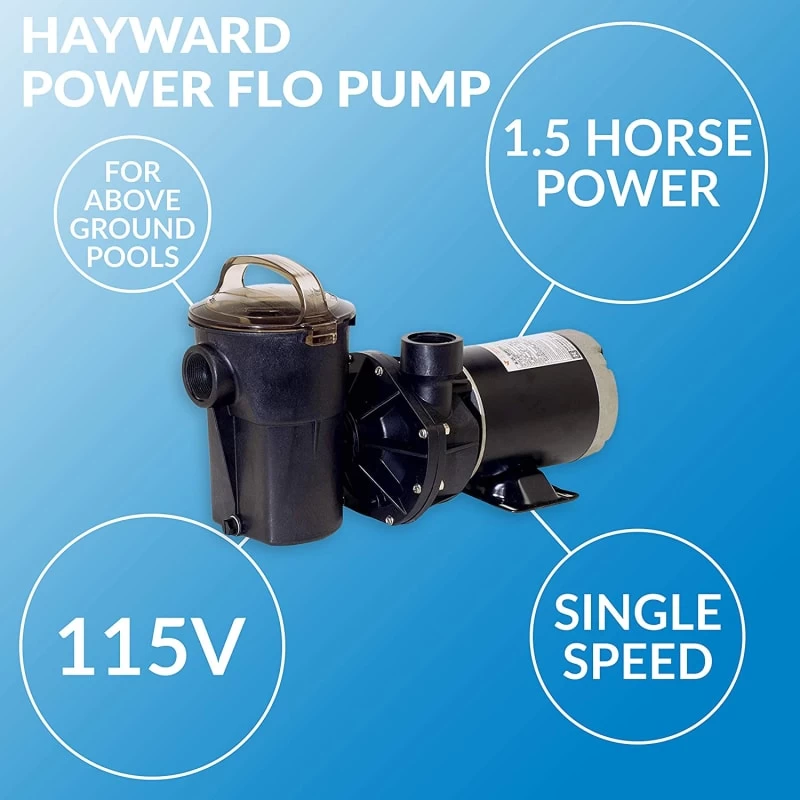 Hayward 1.5 HP PowerFlo LX With 6' Cord 4 Hayward 1.5 HP PowerFlo LX With 6' Cord - Image 2
