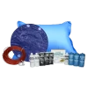27' Round Royal Solid Cover Bundle With 35k Chemical Kit And 4' X 8' Air Pillow -Pool Supplies Store bund 10056