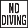 Inlays NO DIVING 6x6 Tile, 4" Numbers, Smooth (Waterline), Depth Marker -Pool Supplies Store c611501