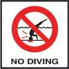 Inlays NO DIVING 6x6 Tile Image, Non-Skid (Deck) -Pool Supplies Store c621500