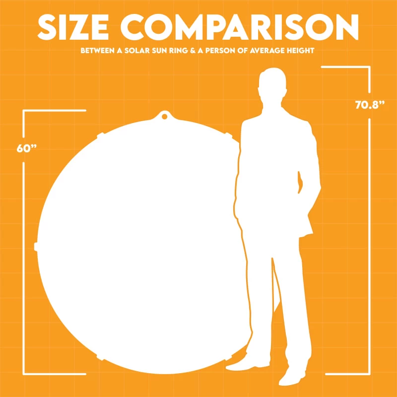 Solar Sun Rings Swimming Pool Solar Cover, Blue Sunburst, 5-Foot Diameter 9 Solar Sun Rings Swimming Pool Solar Cover, Blue Sunburst, 5-Foot Diameter - Image 7