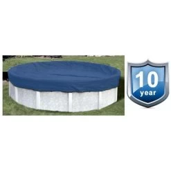 PoolTux 24' Solid, Round Winter Cover, 10 Yr. Royal Warranty -Pool Supplies Store cropped poolcover 1 6