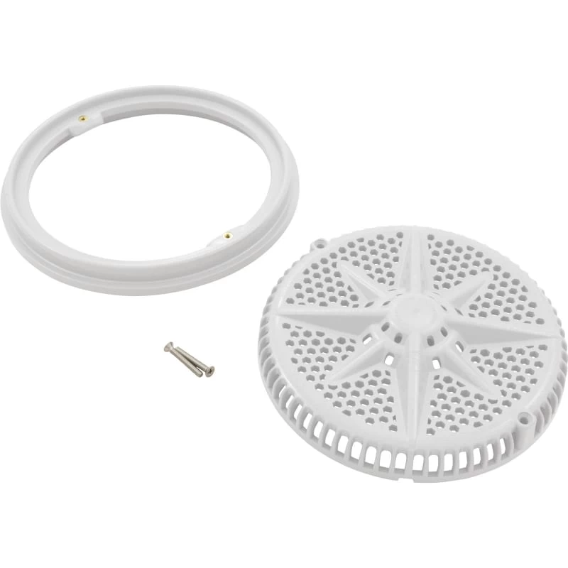 Pentair 8" StarGuard Main Drain Cover With Short Ring, White 4 Pentair 8" StarGuard Main Drain Cover With Short Ring, White - Image 2
