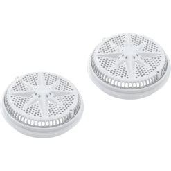 Pentair 8" StarGuard Main Drain Cover With Long Ring, White, 2 Pack