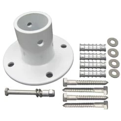 Perma-Cast Slide Flange, Aluminum With 4 Anchors - 1.9" Rail