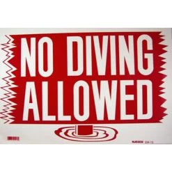 Poolstyle 12"x18" No Diving Allowed Sign