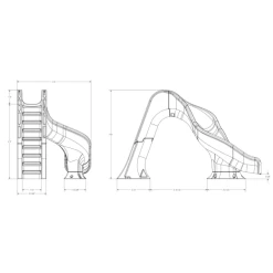 Global Pool Products Riptide Pool Slide - Sand, Left Turn -Pool Supplies Store riptide1 2