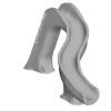 Global Pool Products Riptide Pool Slide - Grey, Left Turn GPPSRT-GREY-L -Pool Supplies Store riptide gray 2