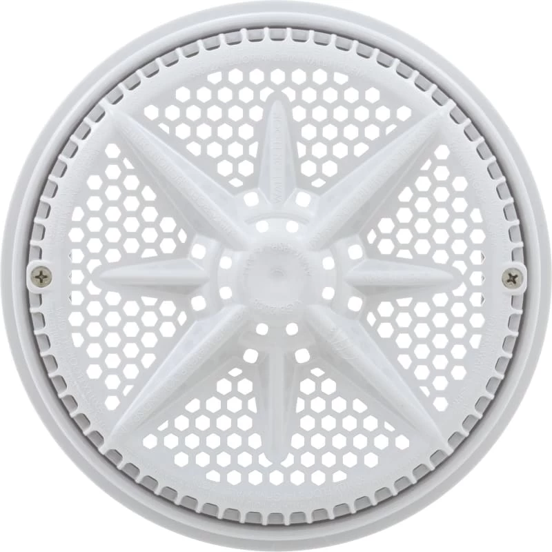 Pentair 8" StarGuard Main Drain Cover With Short Ring, White 6 Pentair 8" StarGuard Main Drain Cover With Short Ring, White - Image 4