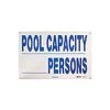 Nassco 12" X 18" Pool Capacity Persons Safety Sign -Pool Supplies Store sw 15 12x18 pool capacity sign
