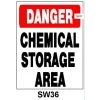 Nassco 18" X 36" Danger Chemical Storage Area Sign -Pool Supplies Store sw 36 18x36 chemical storage area sign