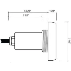 S.R. Smith Treo 5W White LED Underwater Light - '80 Cord -Pool Supplies Store treo dimensions