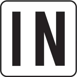 Inlays IN 6x6 Stick-On, 4" Letters, Vinyl